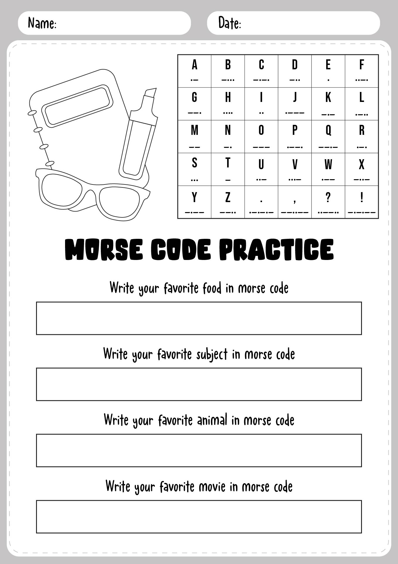 13 Printable Morse Code Worksheet Free PDF At Worksheeto 13 Printable Morse Code Worksheet Free PDF At Worksheeto
