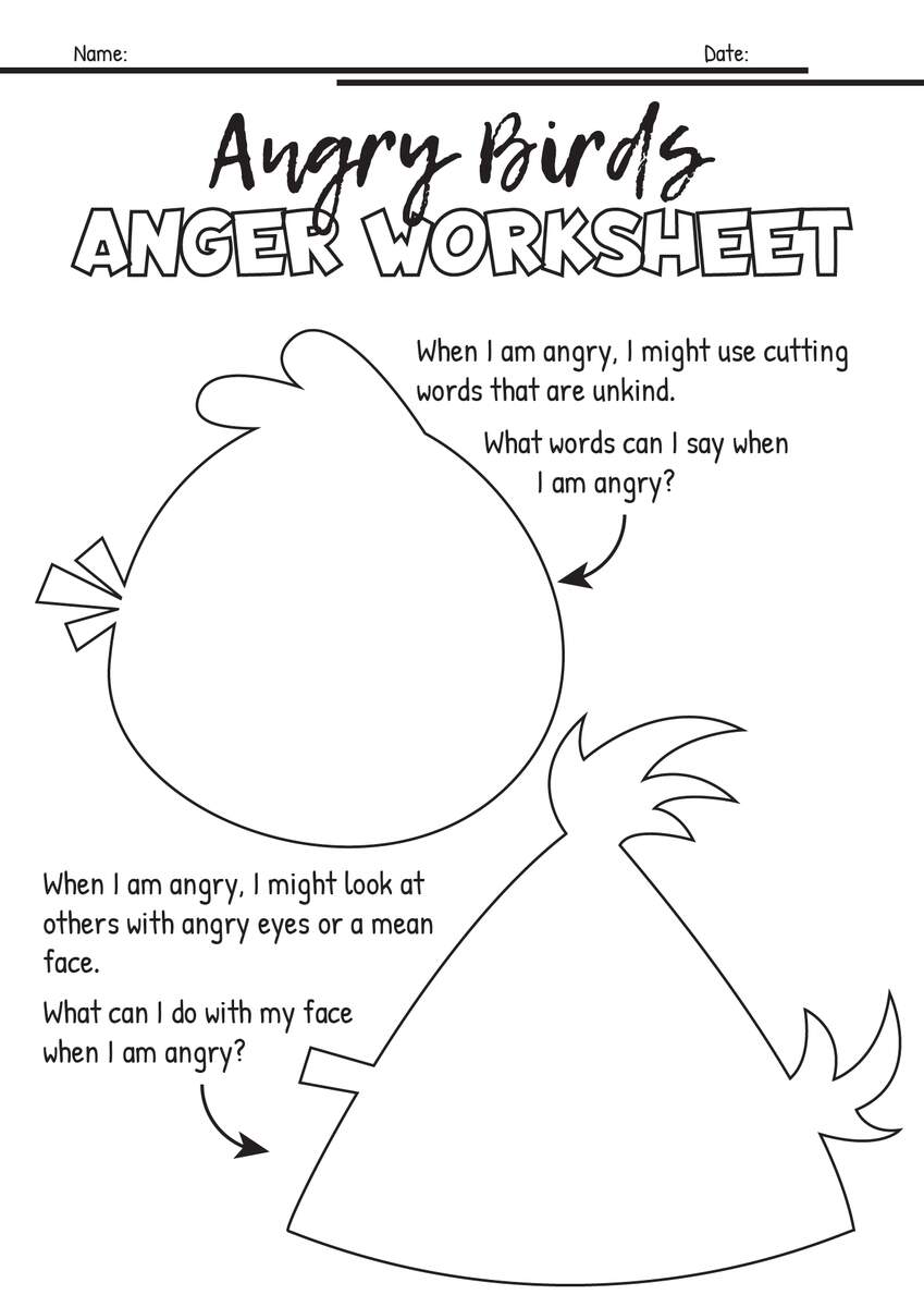 15 Anger Coping Worksheets Free PDF At Worksheeto Angry Birds ESL Worksheet By Emalia12345 Worksheets Library