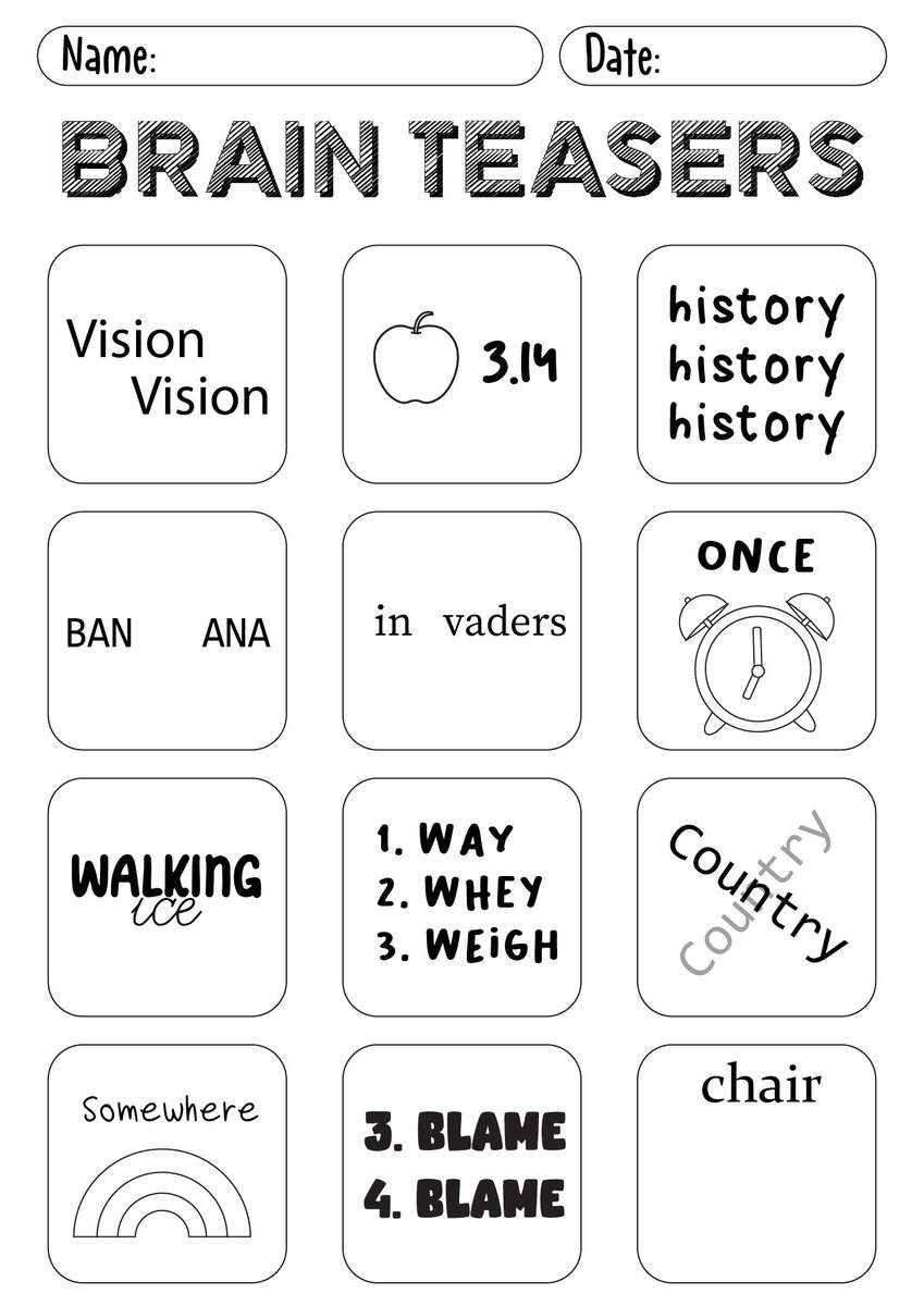 15 Brain Teaser Worksheets Picture Puzzle Free PDF At Worksheeto