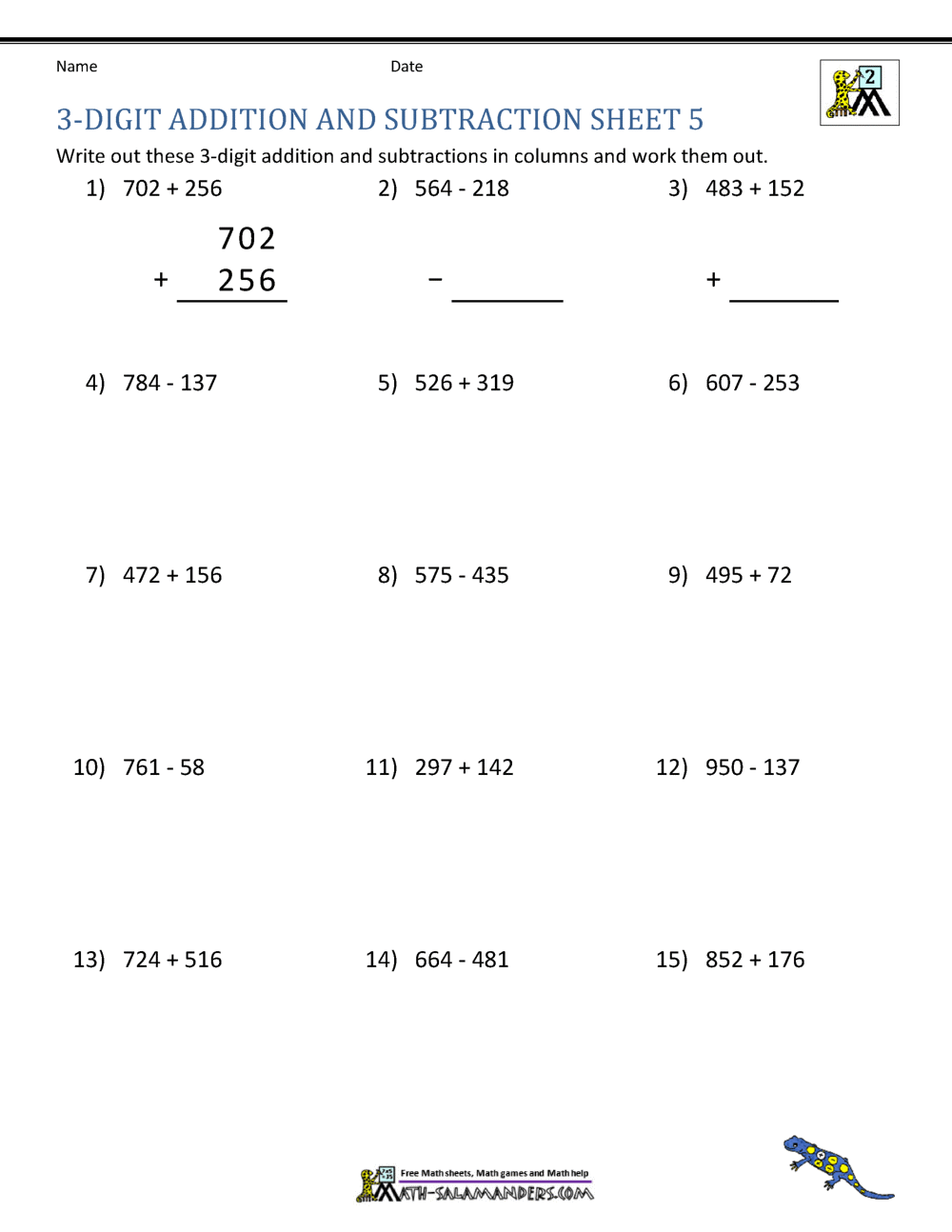 3 Digit Addition And Subtraction Worksheets 3 Digit Addition Worksheets Superstar Worksheets
