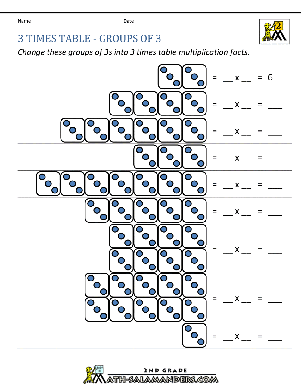 3 Times Table 3 Times Table