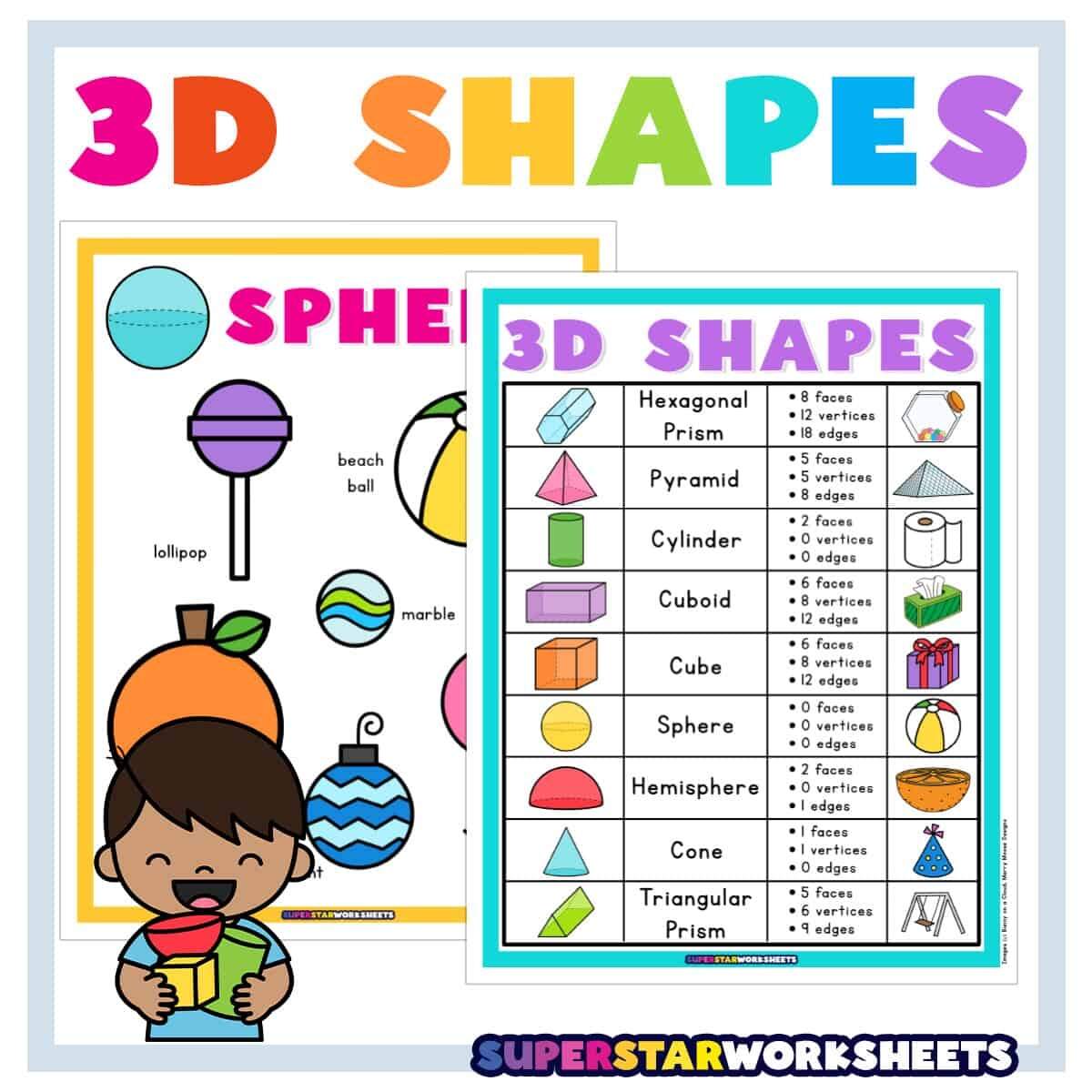 3D Shapes Superstar Worksheets 3D Shapes Superstar Worksheets