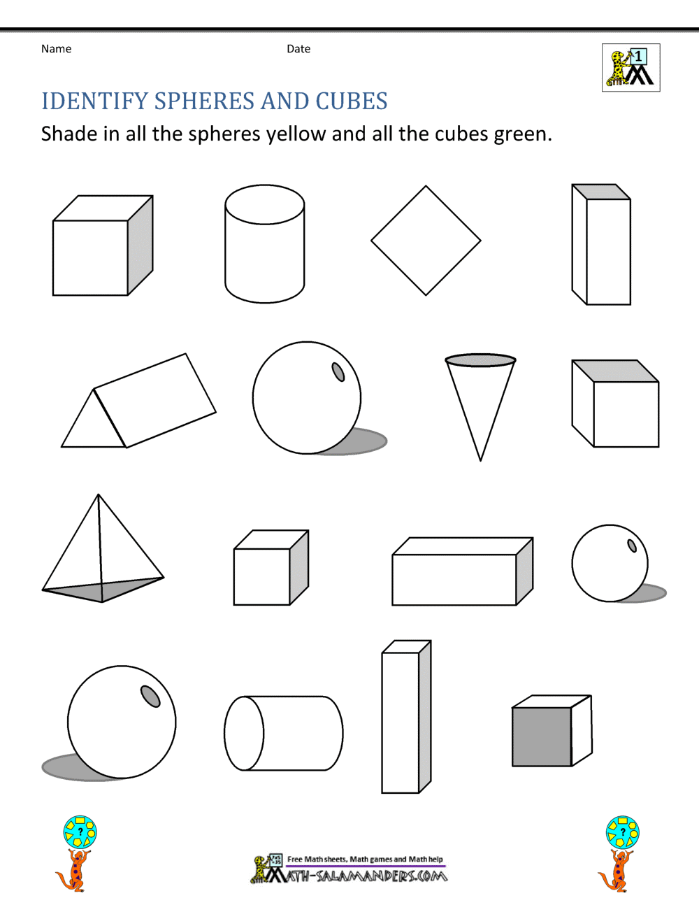 3d Shapes Worksheets 3D Shapes Practice Sheets For Preschool Pre K Kindergarten Color Trace Games Made By Teachers
