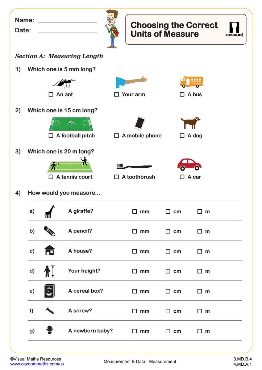4 MD A 1 Worksheets Printable 4th Grade Math Worksheets Cazoom Math 4 MD A 1 Worksheets Printable 4th Grade Math Worksheets Cazoom Math