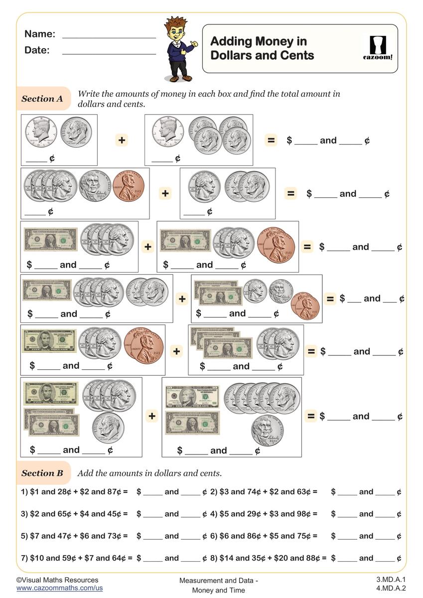 4 MD A 2 Worksheets Printable 4th Grade Math Worksheets Cazoom Math