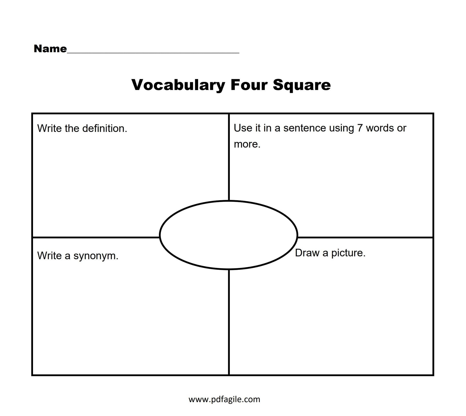 4 Square Vocabulary Graphic Organizer PDF Agile Worksheets Library 4 Square Vocabulary Graphic Organizer PDF Agile Worksheets Library