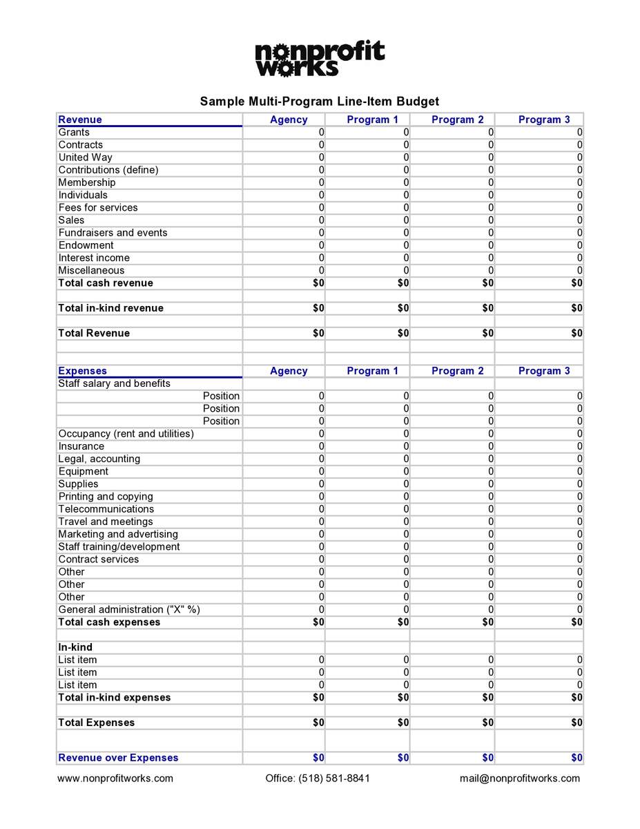 40 Simple Nonprofit Budget Templates Excel Word Free And Customizable Budget Templates Canva