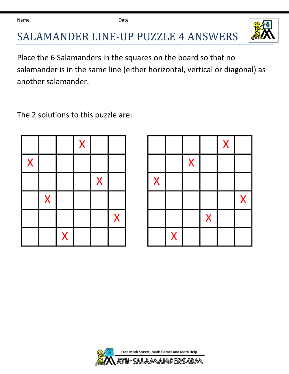 4th Grade Math Puzzles