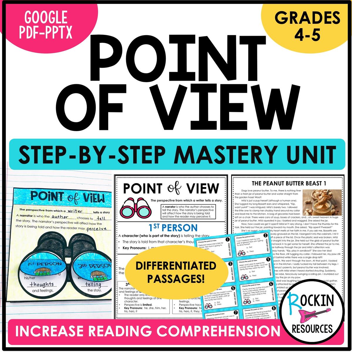 4th Grade Point Of View Activities Point Of View Task Cards Distance Learning Rockin Resources