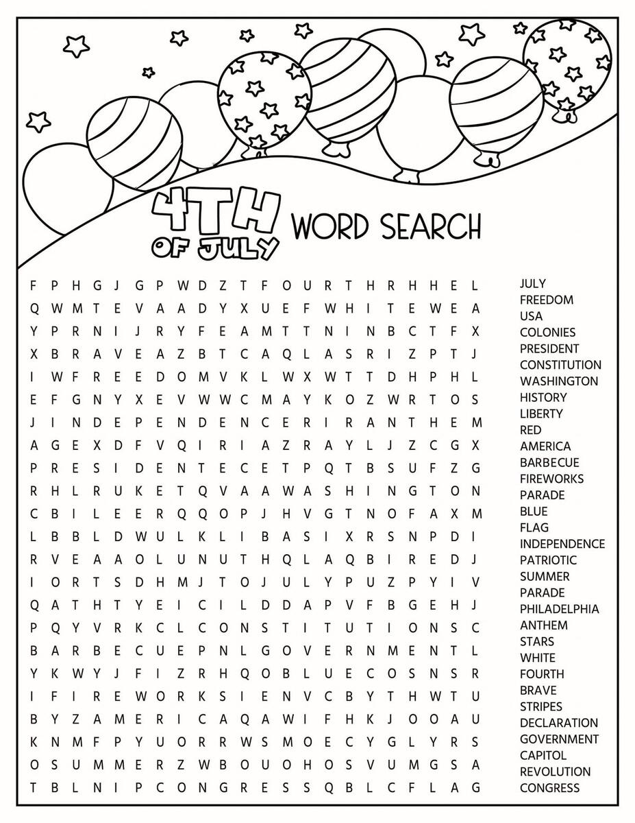 Fourth Of July Worksheets Free Printables Superstar Worksheets