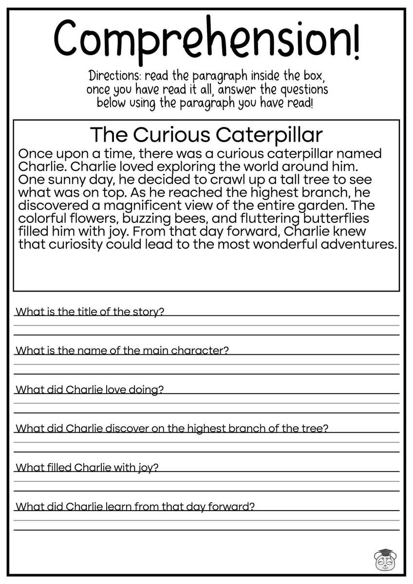 5 Printable Reading Comprehension English Worksheets Ages 4 7 KG1 To Grade 2 Etsy Israel Free Printable English Worksheet For 7th Grade Download Free Printable English Worksheet For 7th Grade Png Images Free Worksheets On Clipart Library