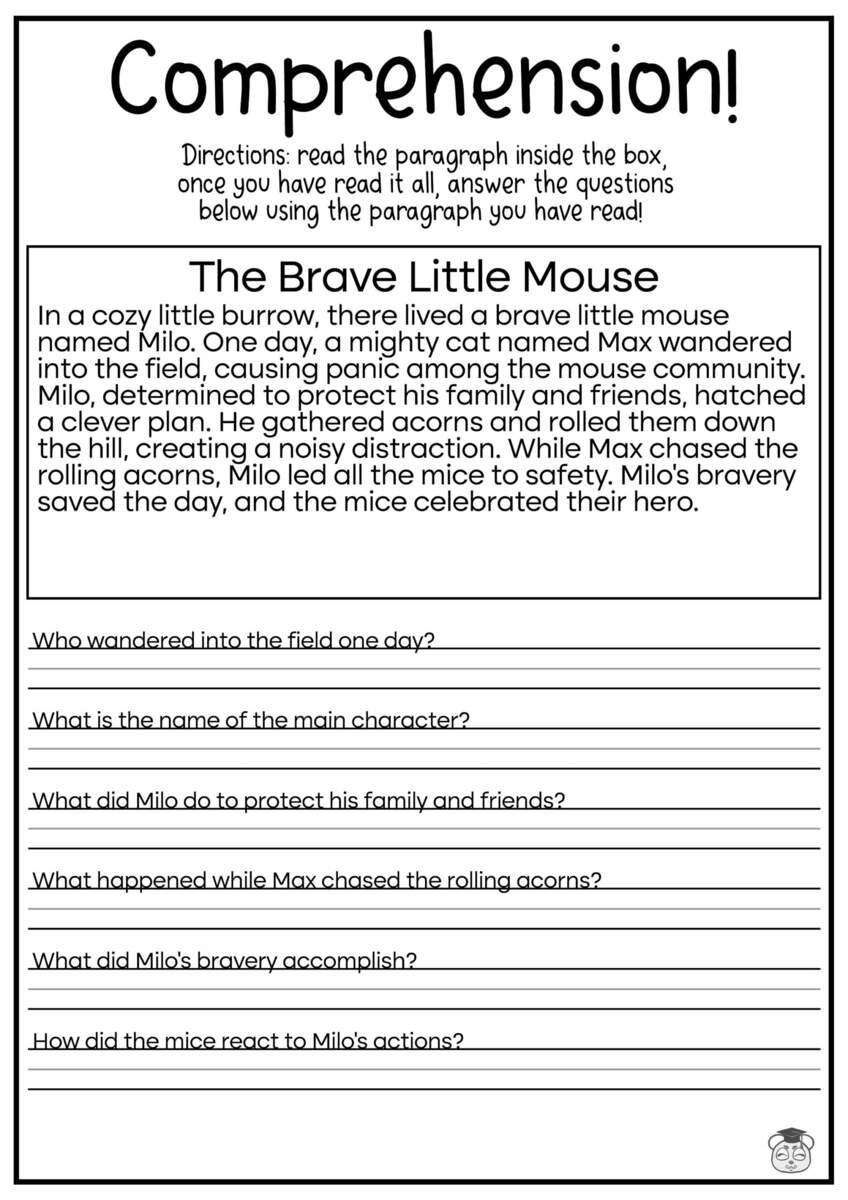 5 Printable Reading Comprehension English Worksheets Ages 4 7 KG1 To Grade 2 Etsy Norway Fifth Grade Reading Worksheets Improve Fluency Vocabulary