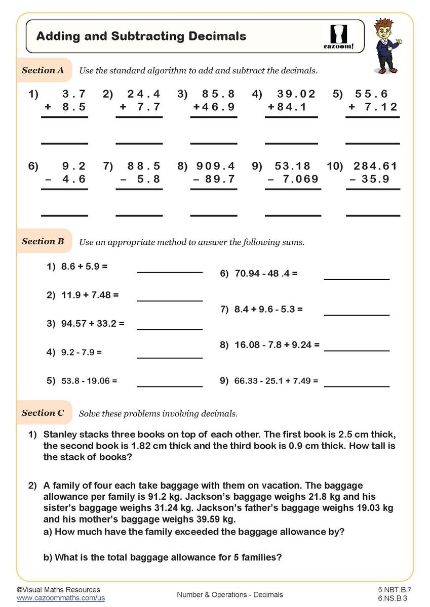 5th Grade Math Worksheets PDF Printable PDF Worksheets Cazoom Math 5th Grade Math Worksheets