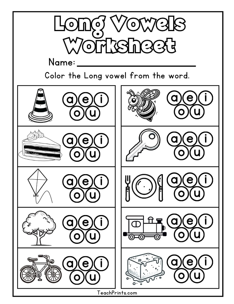 8 Long Vowel Worksheets Free PDF Printables Teach Prints 8 Long Vowel Worksheets Free PDF Printables Teach Prints