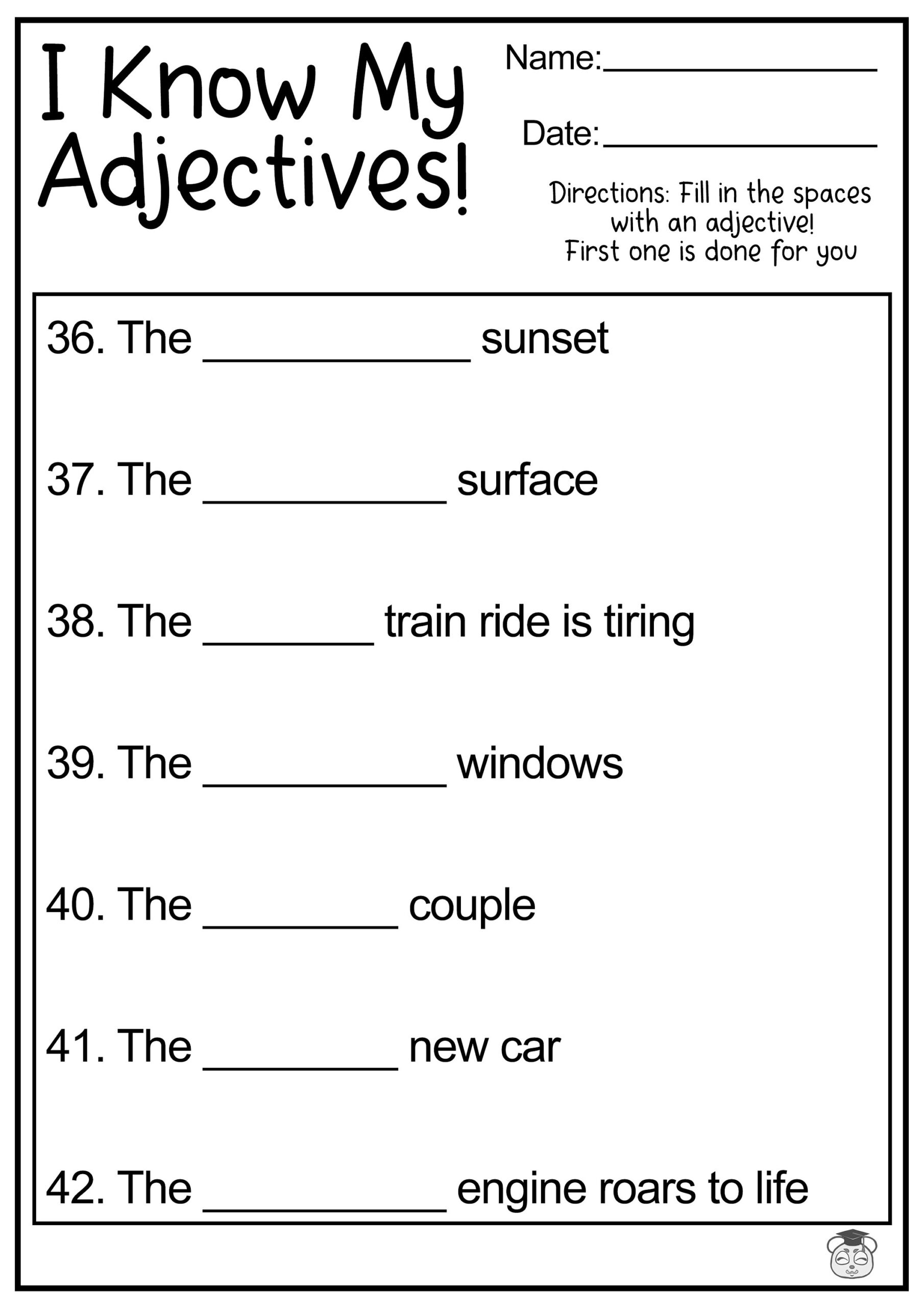 8 Printable Fill In The Adjective English Worksheets Fill In The Blank Using Adjectives Ages 4 7 KG1 To Grade 2 Etsy 8 Printable Fill In The Adjective English Worksheets Fill In The Blank Using Adjectives Ages 4 7 KG1 To Grade 2 Etsy