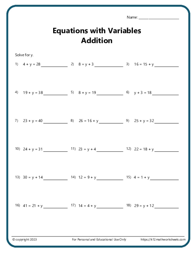 8th Grade Math Workhsheets 8th Grade Math Workhsheets
