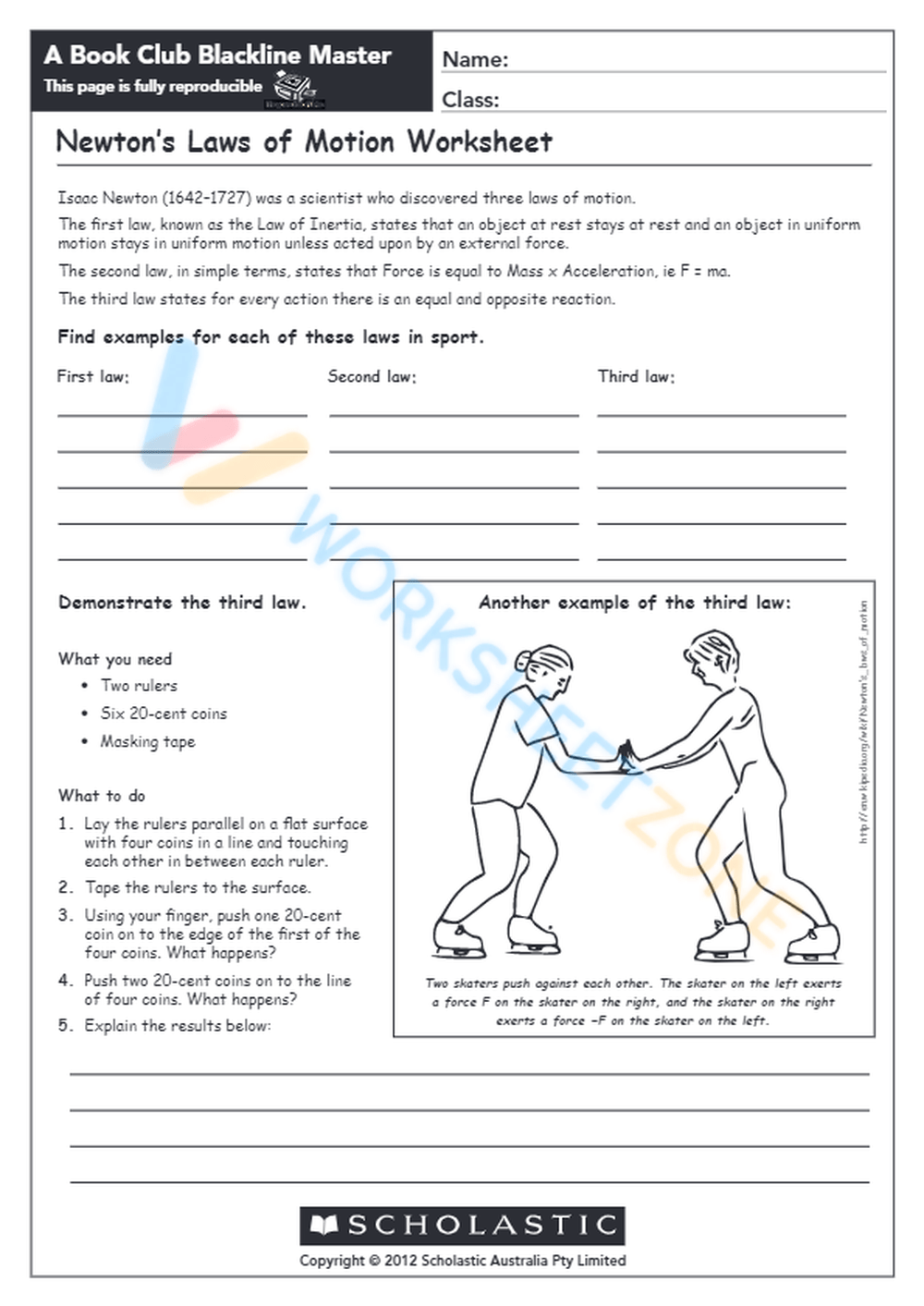 8th Grade Newton S Laws Worksheets
