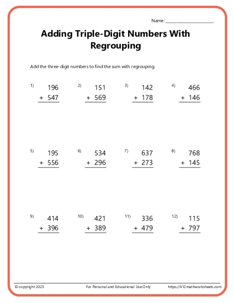 Addition Worksheets K12 Math Worksheets Printable Math Worksheets Addition Homeschool Instant Download With Answers Etsy