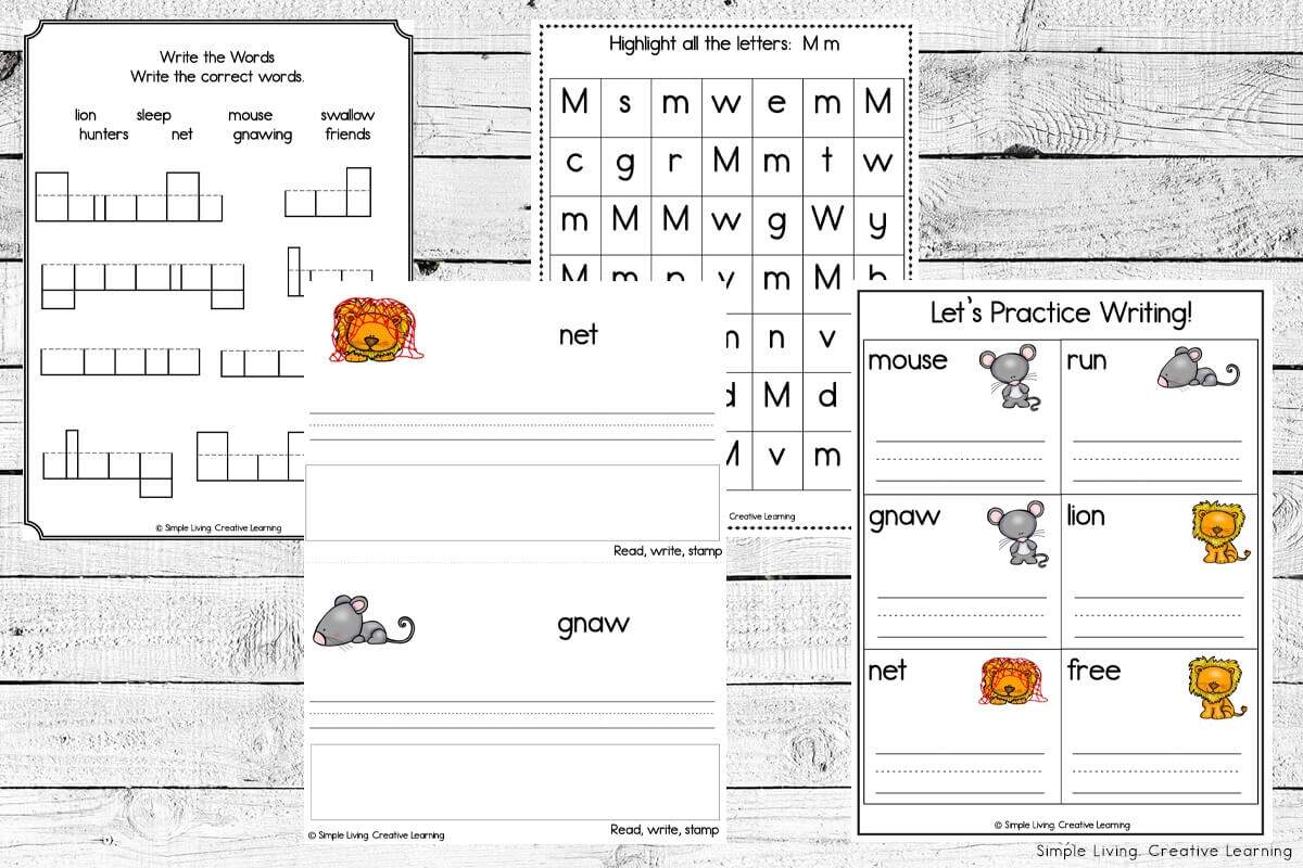Aesop S Fables Printables The Lion And The Mouse Simple Living Creative Learning Aesop S Fables Printables The Lion And The Mouse Simple Living Creative Learning