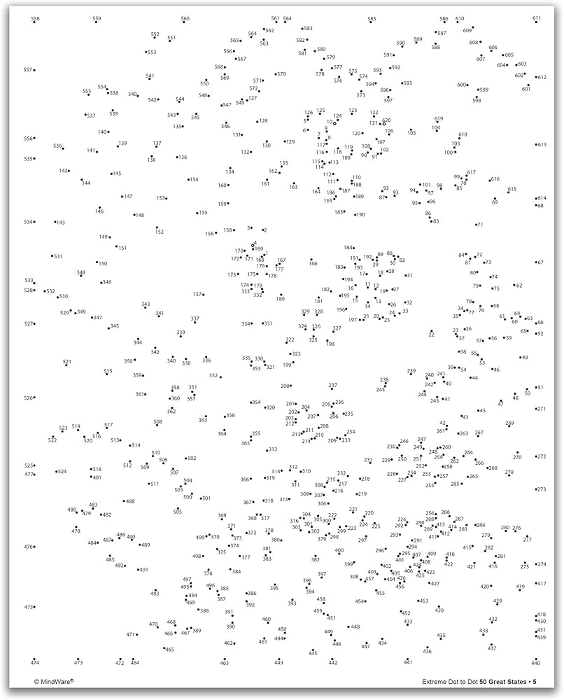 Amazon MindWare Extreme Dot To Dot 50 Great States Ages 8 Up Toys Games Amazon MindWare Extreme Dot To Dot 50 Great States Ages 8 Up Toys Games