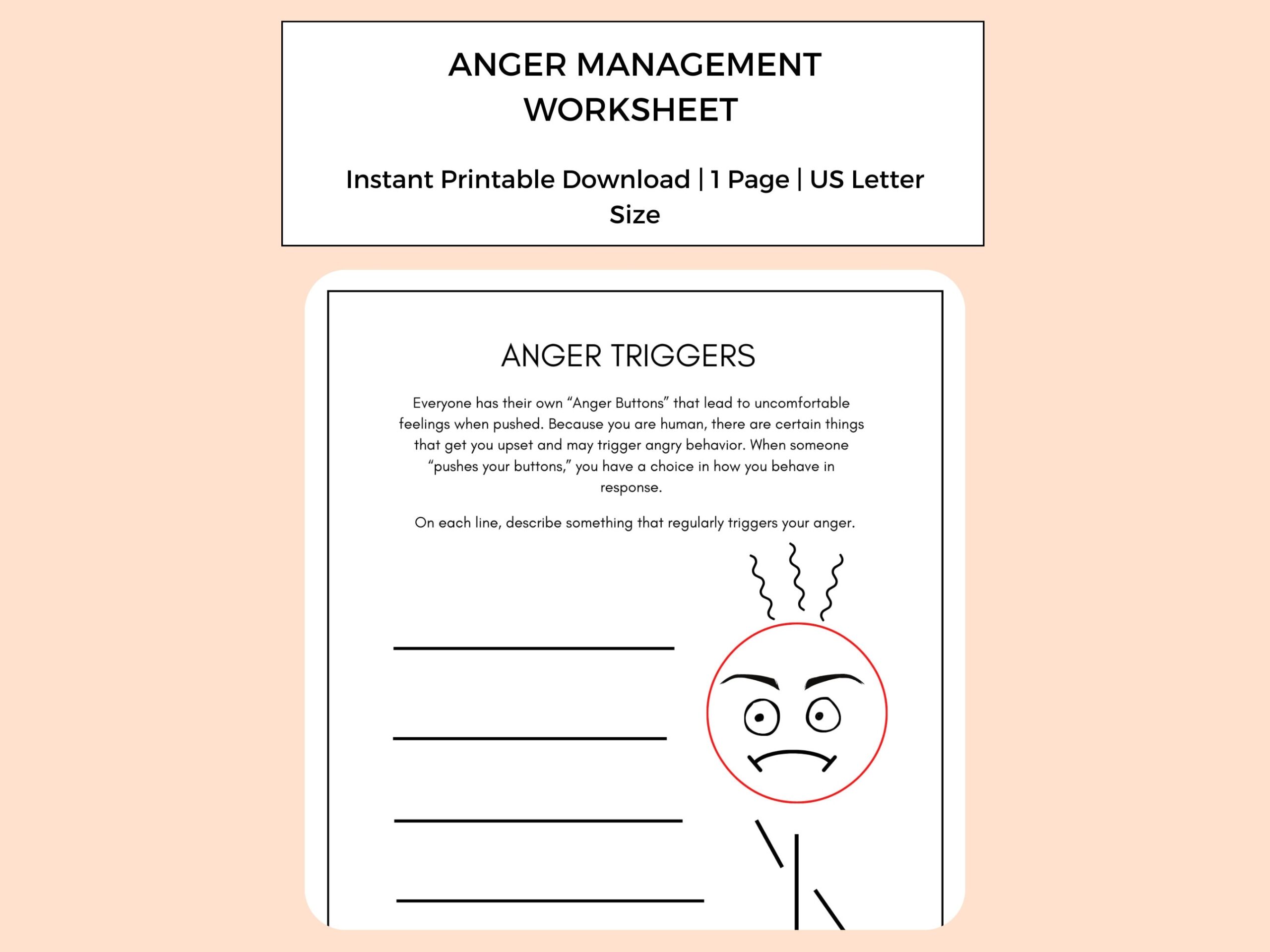 15 Anger Coping Worksheets Free PDF At Worksheeto