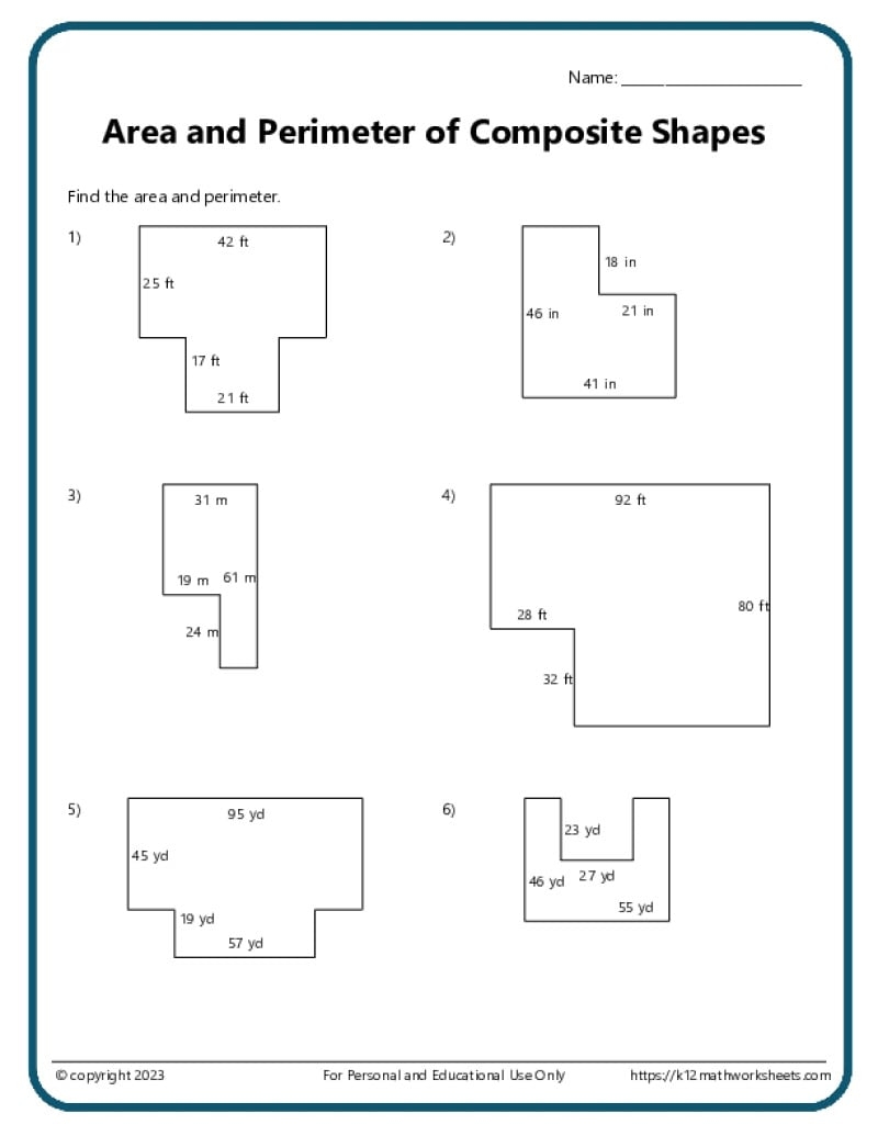 Perimeter Sheet 3 Answers