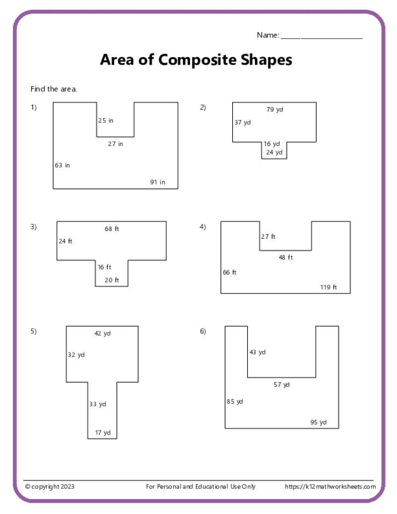 Perimeter Worksheets