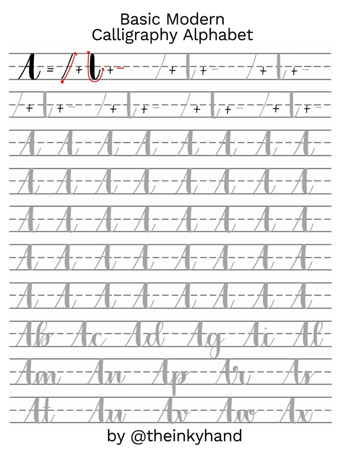 Beginner Printable Calligraphy Practice Sheets Printable Party Favors Beginner Printable Calligraphy Practice Sheets Printable Party Favors