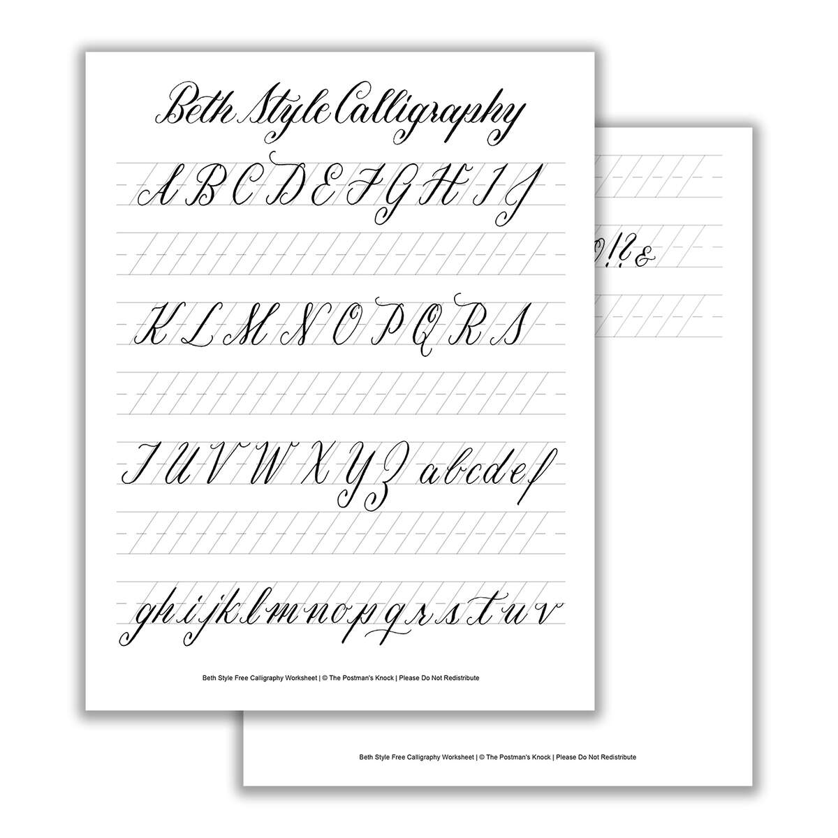 Beginner Printable Calligraphy Practice Sheets Printable Party Favors