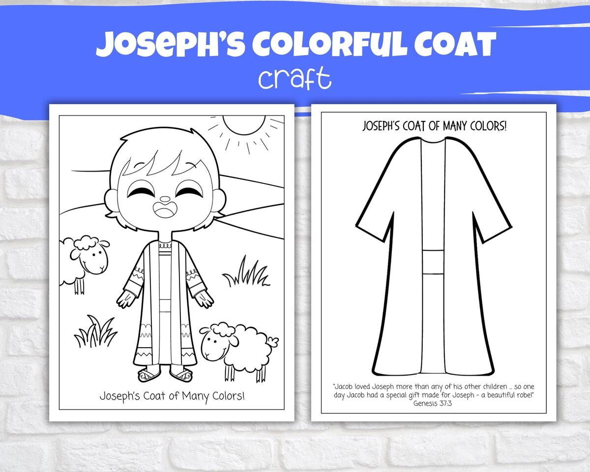 Bible Activities First Ten Colours Of Joseph 039 S Coat Joseph S Coat Of Many Colors Bible Dot Marker Sunday School Church