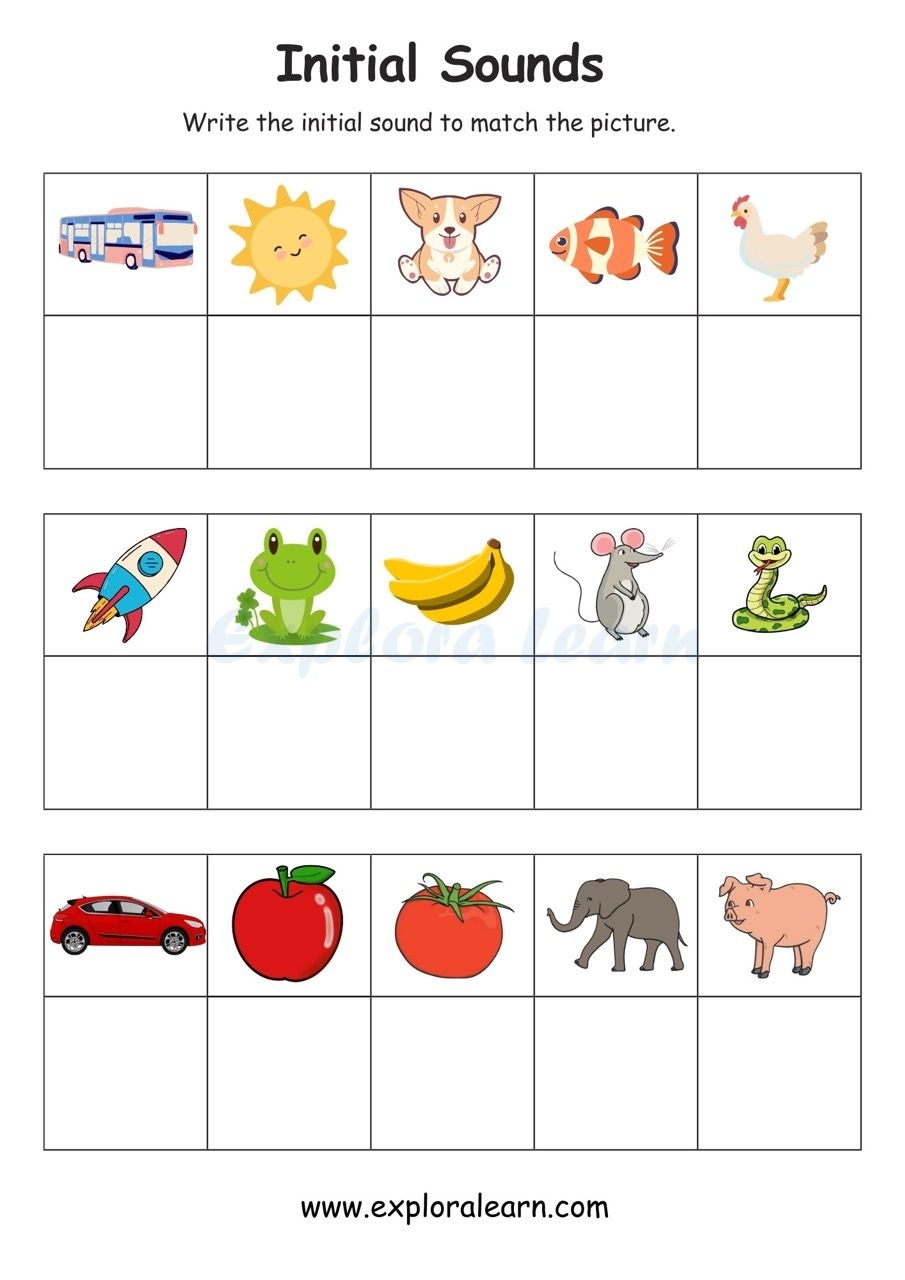Free Beginning Sounds Worksheets Teach Prints