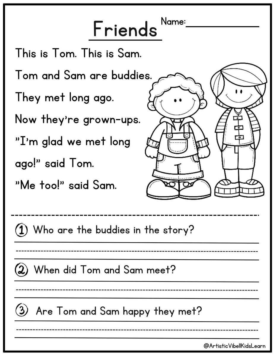 1st Grade Reading Worksheets Best Coloring Pages For Kids Worksheets Library