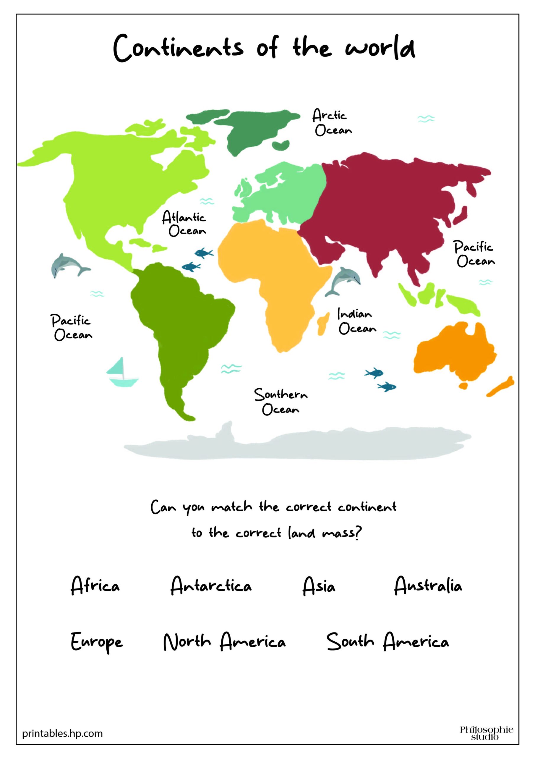 Calendars And Planners The Continents Printables Free Coloring Pages Learning Worksheets HP Official Site FREE 7 Continents And Oceans Worksheet