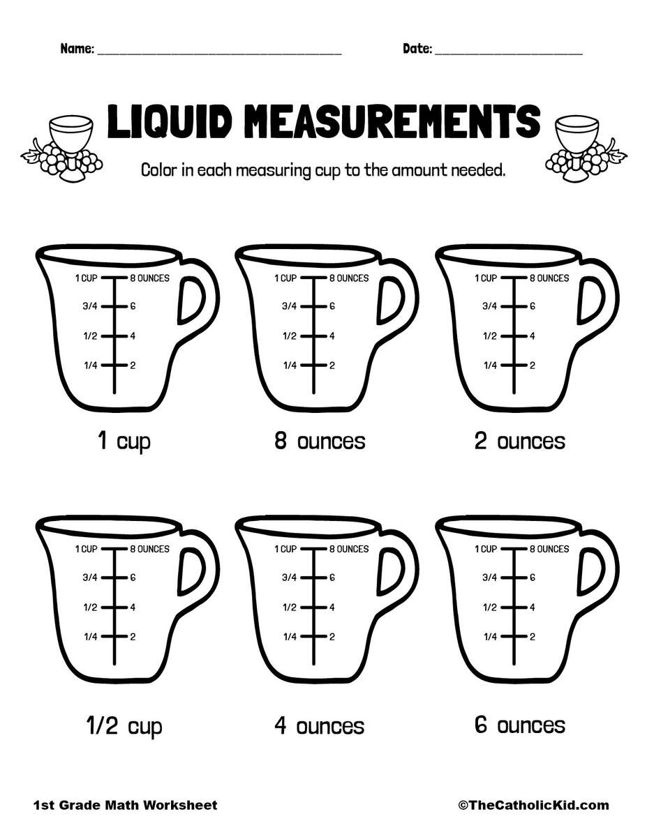 Measuring Volume Worksheets Printable