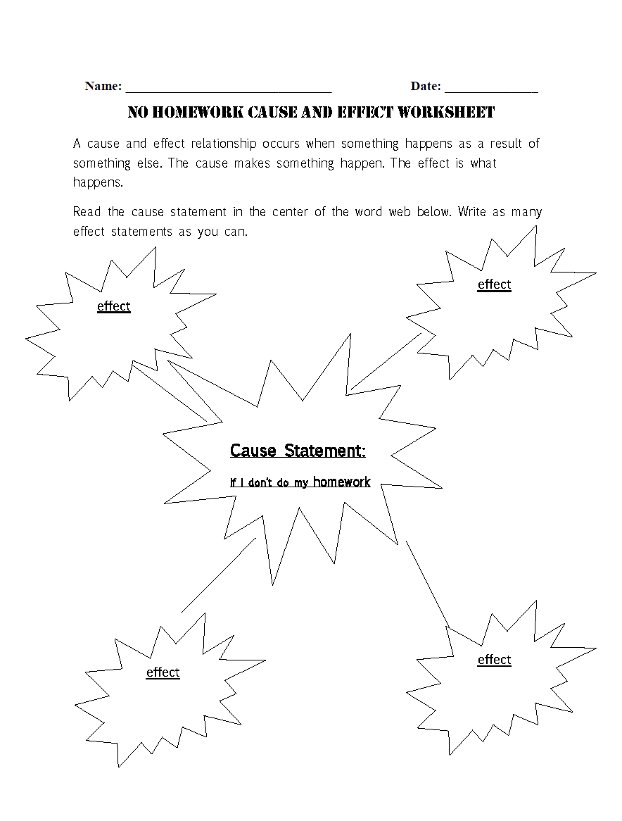 Cause And Effect Graphic Organizer Bundle Free Printables