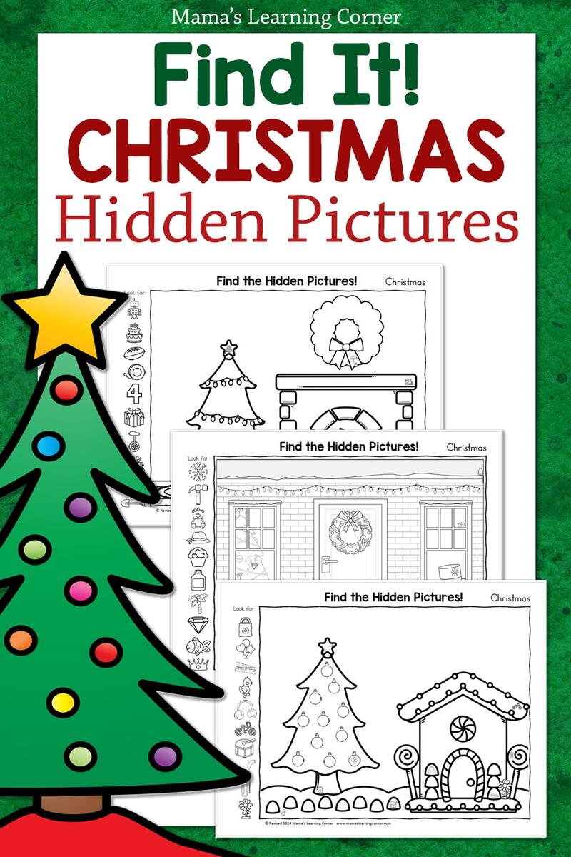 Christmas Hidden Picture Printables Mamas Learning Corner Christmas Hidden Picture Printables Mamas Learning Corner