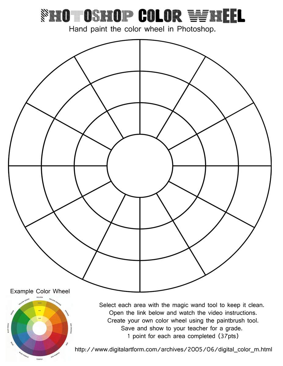 Paint Your Own Color Wheel FREE Printable The Art Kit