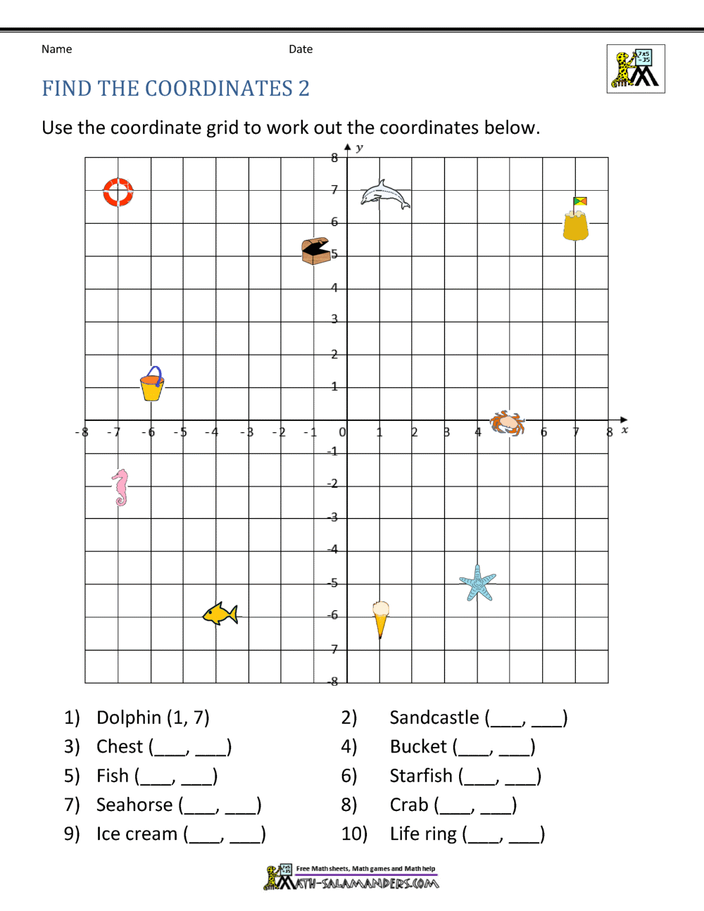 Coordinate Plane Worksheets 4 Quadrants 4 Free Spring Graphing Coordinate Plane Worksheets Our Family Code