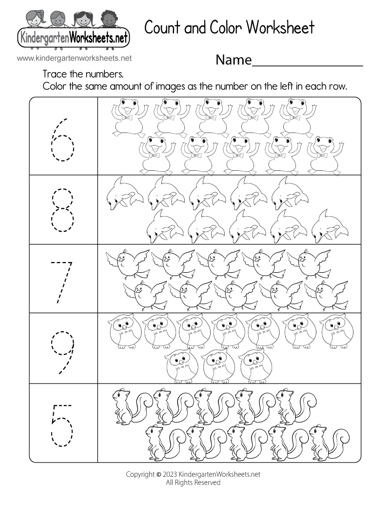 Free Printable Kindergarten Counting Worksheets Happy Toddler Playtime
