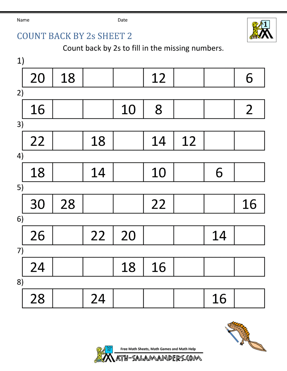 Counting By 2s Worksheets Best 2 Counting Practice Worksheets Little Sprout Art