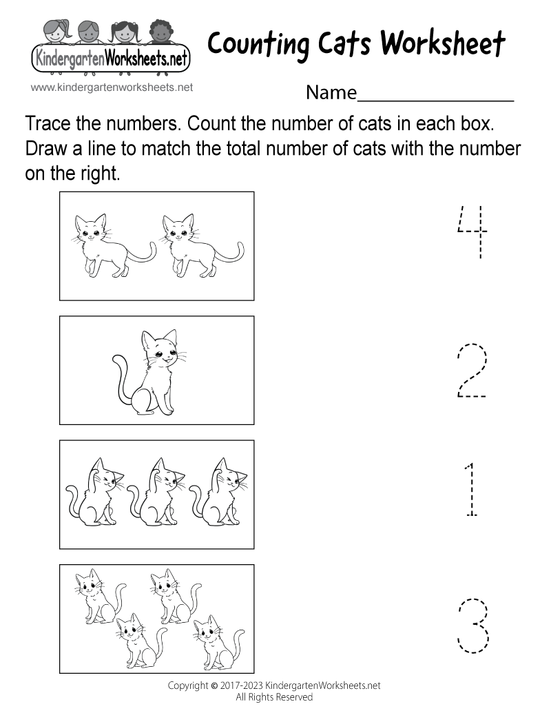 Counting Cats Worksheet Free Printable Digital PDF Cat Color By Number Worksheet Free Printable Digital PDF