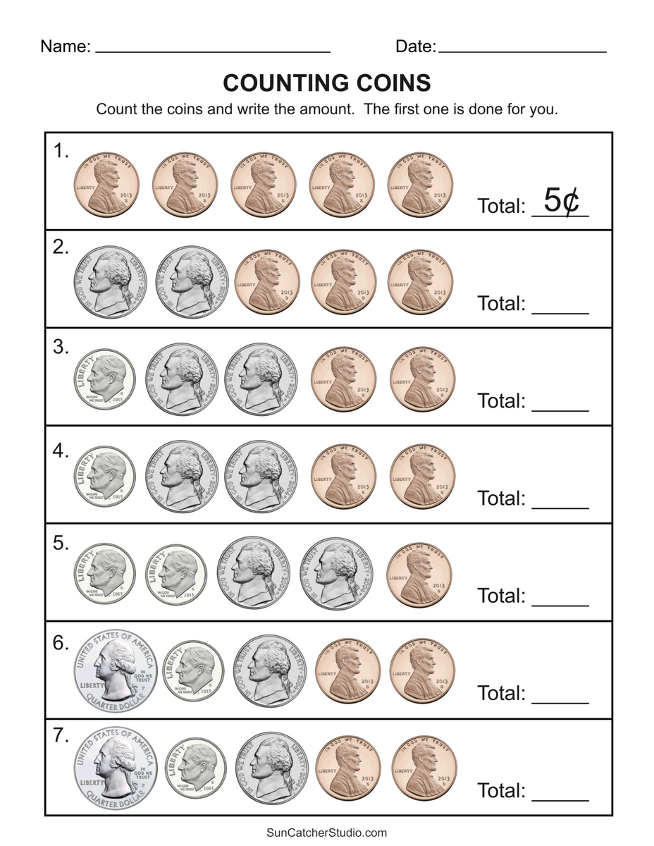 Counting Money Worksheets Money Math Free Printables Lettering SVG Files Tools Apps Free Printable Easy Counting Money Worksheet