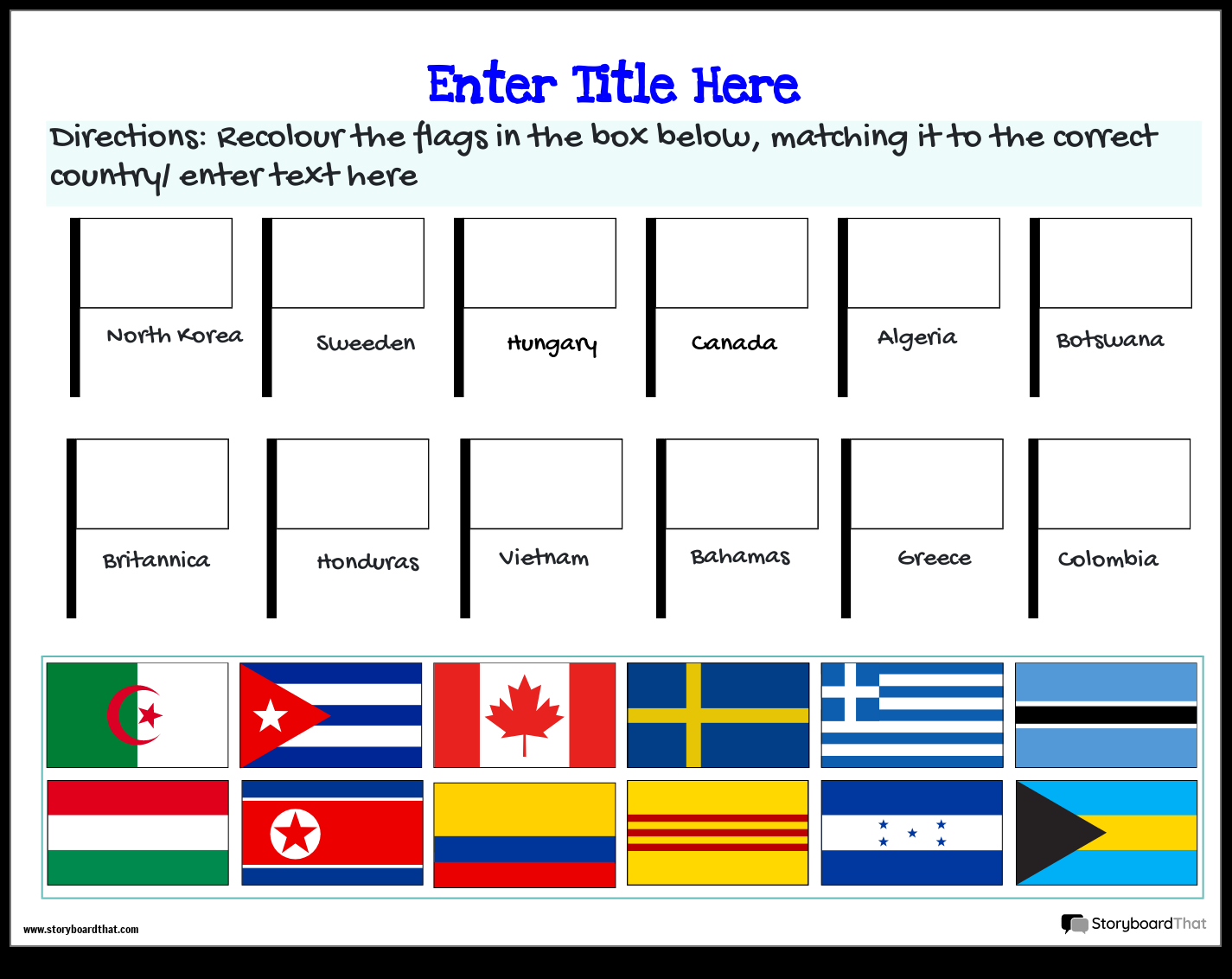Country Cards Based Flag Worksheet Template Storyboard Flags Of Different Countries 20 Free PDF Printables Printablee