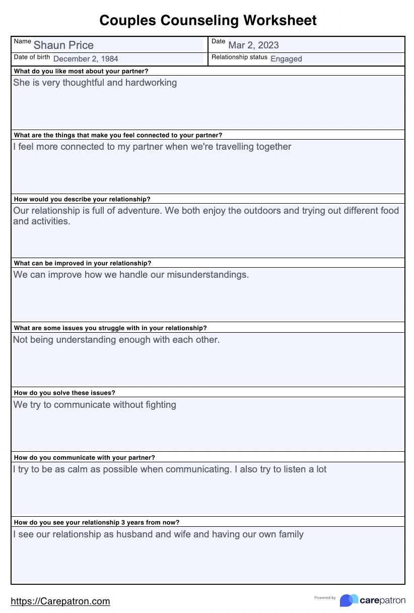 Couples Communication Worksheets Enhance Relationship Harmony