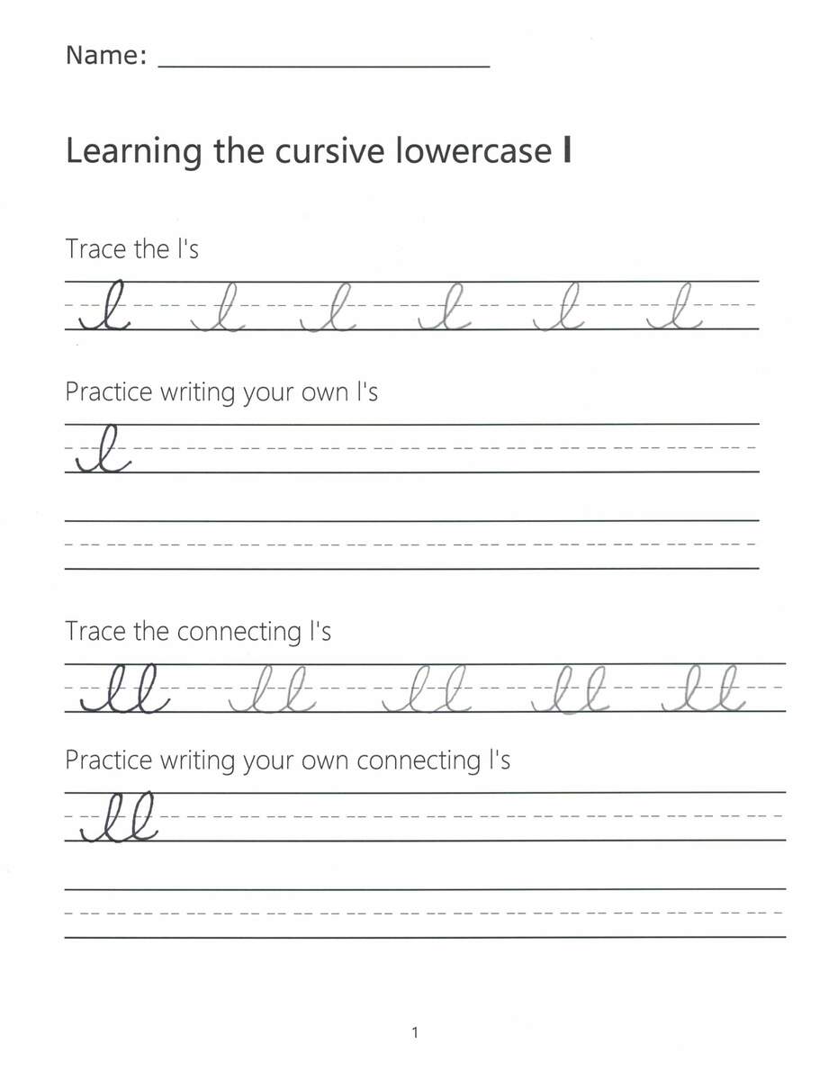 Cursive L How To Write A Lowercase L In Cursive Cursive L How To Write A Lowercase L In Cursive