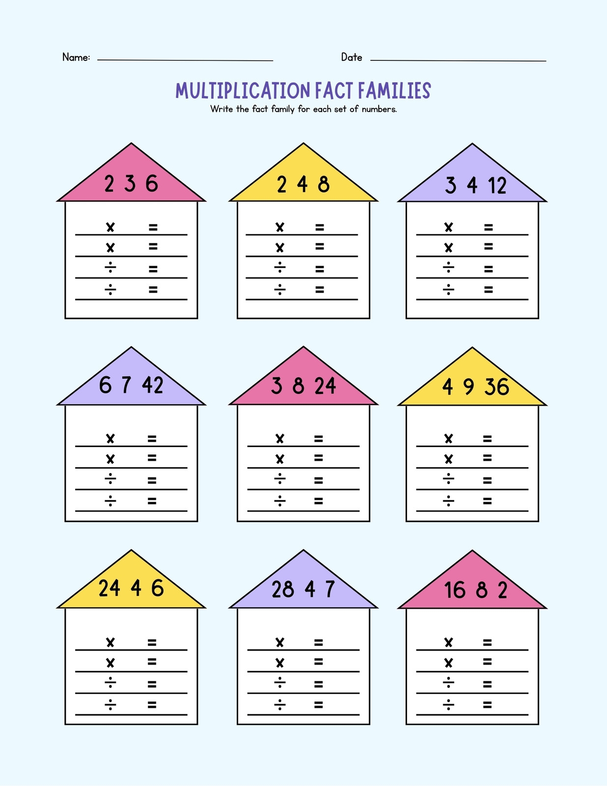 Customize 130 3rd Grade Multiplication Worksheets Templates Online Canva