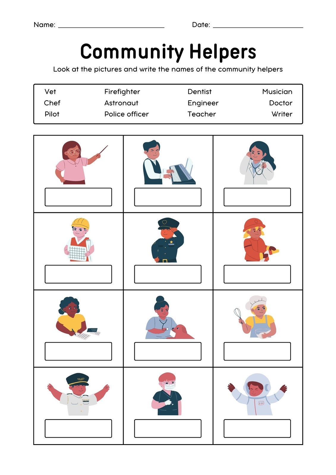 Customize 33 Kindergarten Community Helpers Worksheets Templates Online Canva Customize 33 Kindergarten Community Helpers Worksheets Templates Online Canva