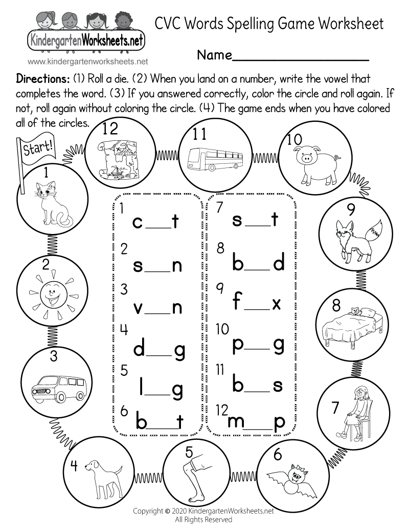 CVC Words Spelling Game Worksheet Free Printable Digital PDF Roll And Spell Game Set For Fun With Spelling Words Free Rock Your Homeschool