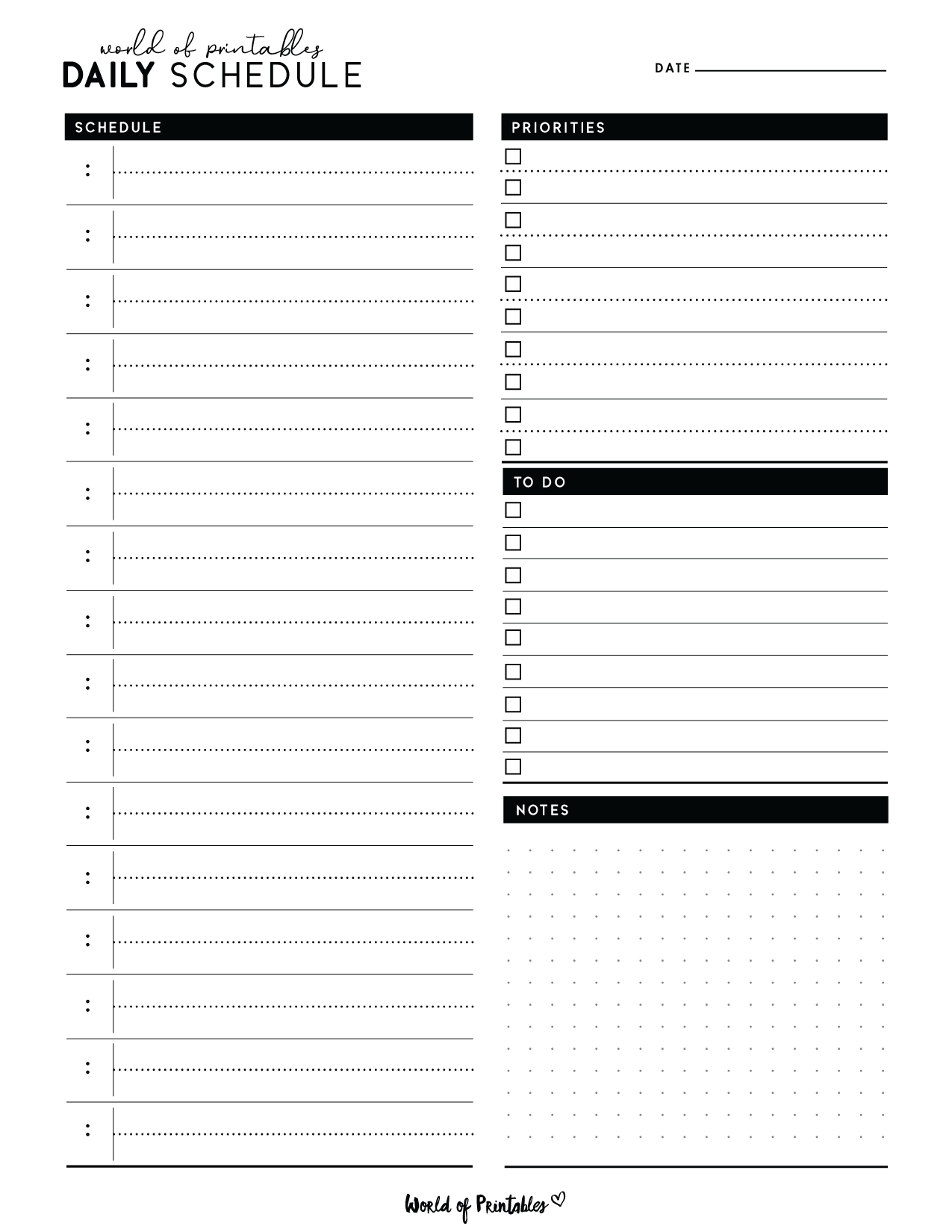 Daily Schedule Templates World Of Printables Free Daily Work Schedule Templates Smartsheet