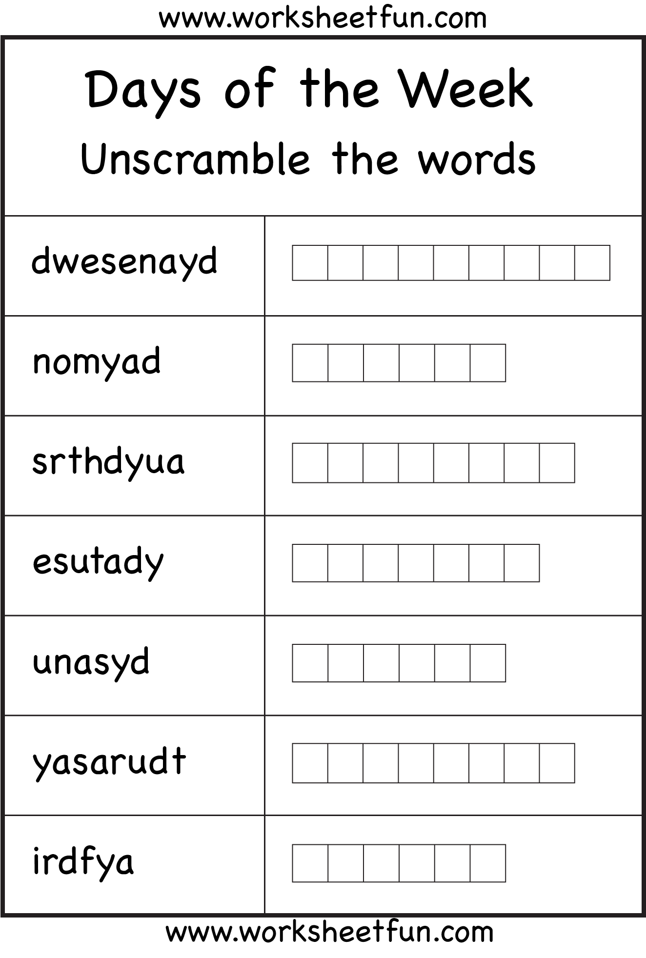 Days Of The Week 2 Worksheets FREE Printable Worksheets Worksheetfun Days Of The Week 2 Worksheets FREE Printable Worksheets Worksheetfun